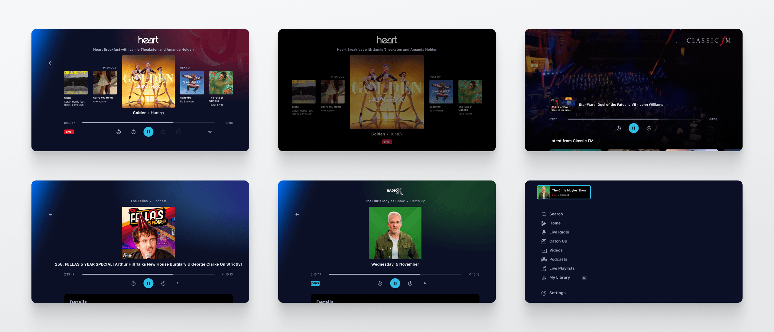 Global Player CTV player screen.