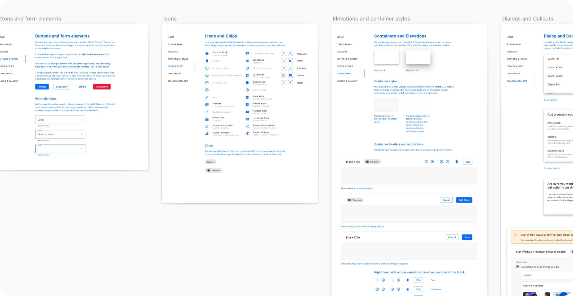 UI kit documentation for Global Admin