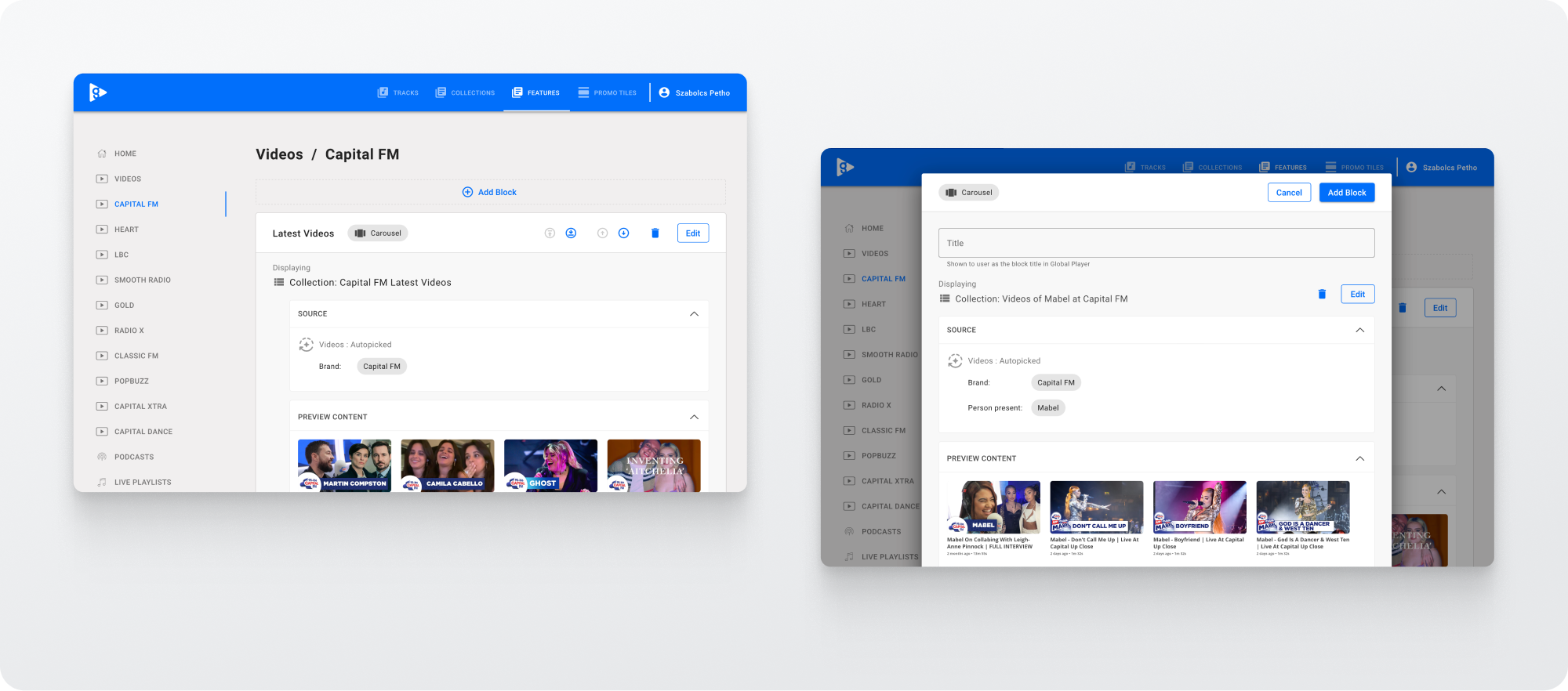 Steps in managing video content on Global Player in Global Admin